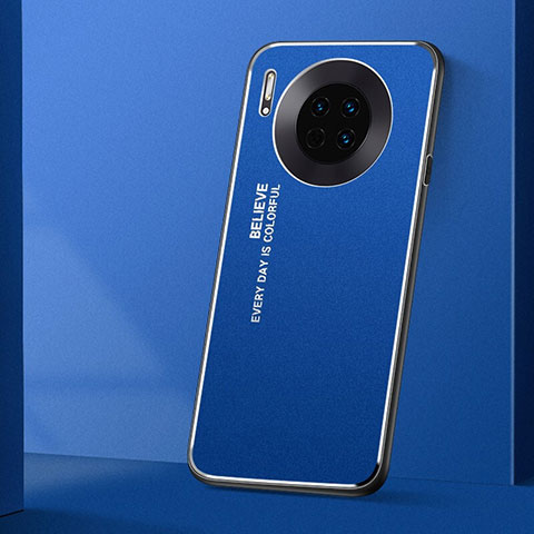 Custodia Lusso Alluminio Cover T01 per Huawei Mate 30 Pro 5G Blu