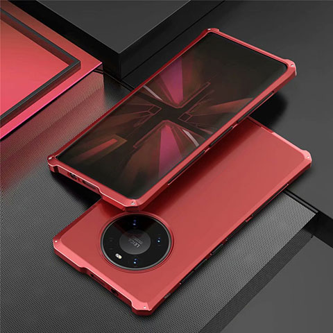 Custodia Lusso Alluminio Cover T01 per Huawei Mate 40E Pro 4G Rosso