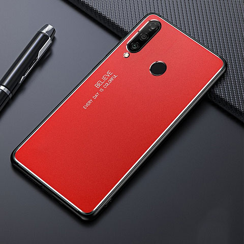 Custodia Lusso Alluminio Cover T01 per Huawei Nova 4e Rosso