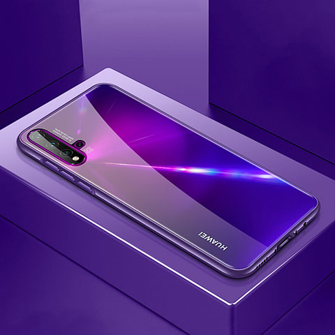 Custodia Lusso Alluminio Cover T01 per Huawei Nova 5 Viola