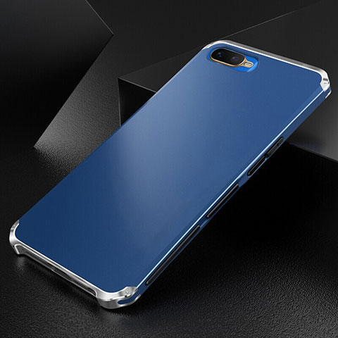 Custodia Lusso Alluminio Cover T01 per Oppo K1 Blu