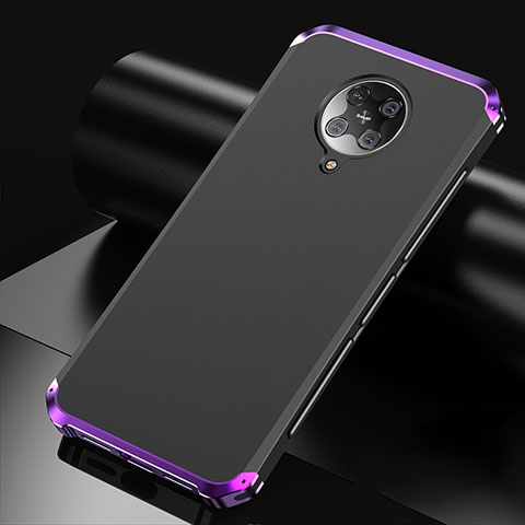 Custodia Lusso Alluminio Cover T01 per Xiaomi Redmi K30 Pro 5G Viola