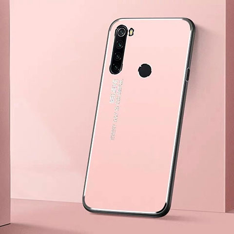 Custodia Lusso Alluminio Cover T01 per Xiaomi Redmi Note 8 Rosa