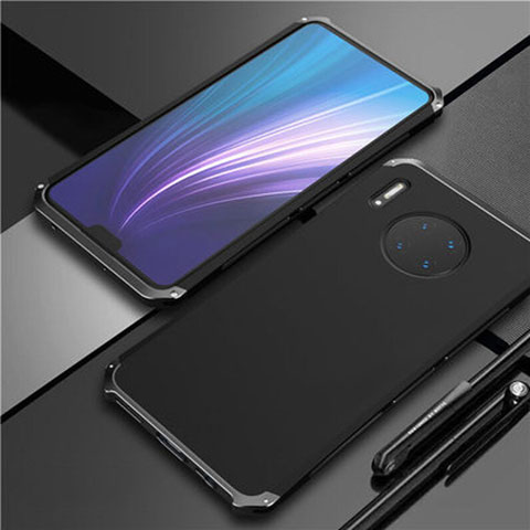 Custodia Lusso Alluminio Cover T02 per Huawei Mate 30 Pro 5G Nero