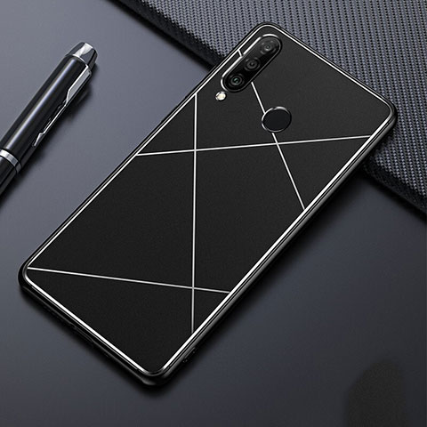 Custodia Lusso Alluminio Cover T02 per Huawei Nova 4e Nero