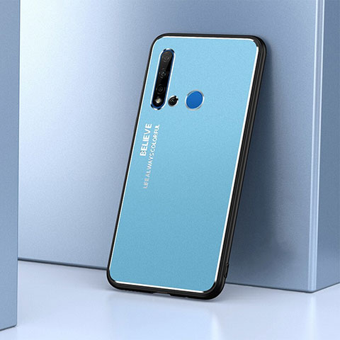 Custodia Lusso Alluminio Cover T02 per Huawei Nova 5i Blu