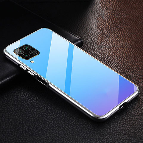 Custodia Lusso Alluminio Cover T02 per Huawei Nova 6 SE Cielo Blu