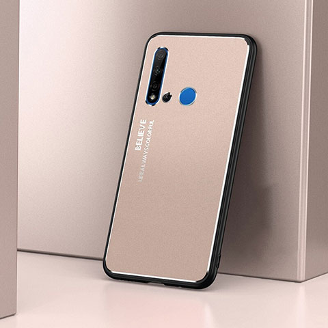 Custodia Lusso Alluminio Cover T02 per Huawei P20 Lite (2019) Oro