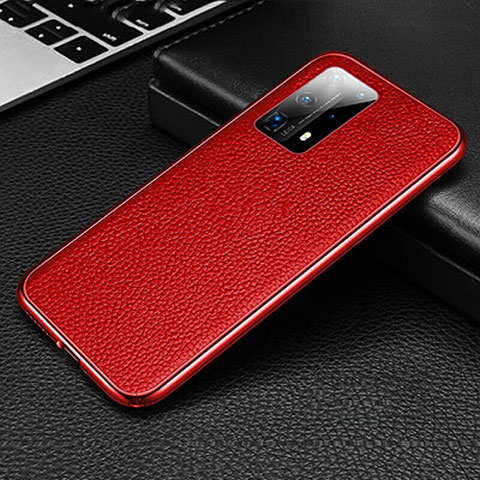 Custodia Lusso Alluminio Cover T02 per Huawei P40 Pro+ Plus Rosso