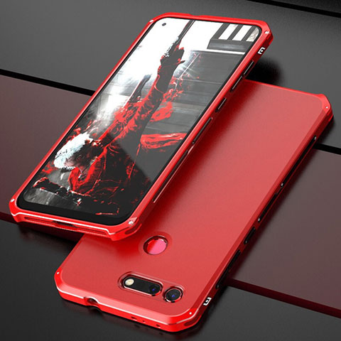 Custodia Lusso Alluminio Cover T03 per Huawei Honor V20 Rosso