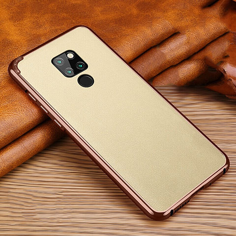 Custodia Lusso Alluminio Cover T03 per Huawei Mate 20 Oro