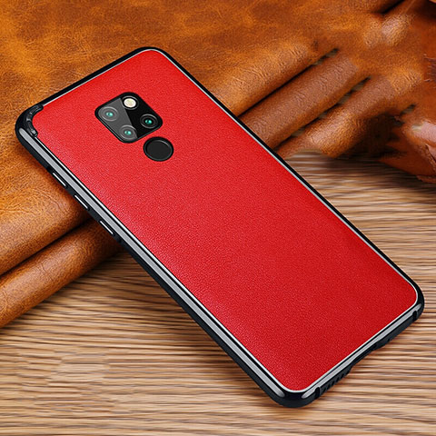 Custodia Lusso Alluminio Cover T03 per Huawei Mate 20 Rosso