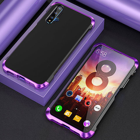 Custodia Lusso Alluminio Cover T03 per Huawei Nova 5T Viola