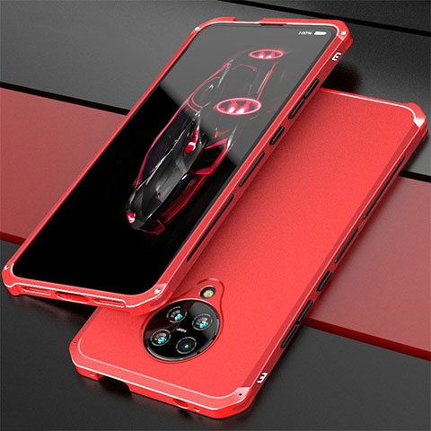 Custodia Lusso Alluminio Cover T03 per Xiaomi Poco F2 Pro Rosso