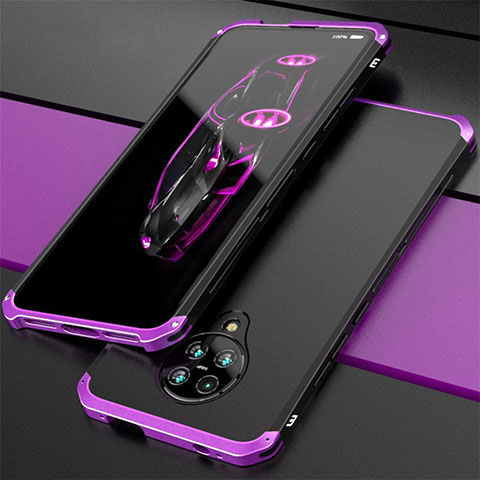 Custodia Lusso Alluminio Cover T03 per Xiaomi Redmi K30 Pro Zoom Viola