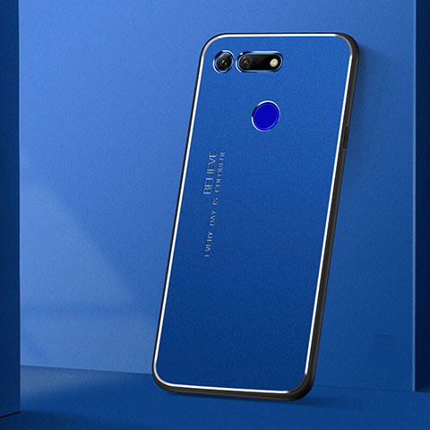 Custodia Lusso Alluminio Cover T04 per Huawei Honor View 20 Blu