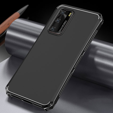 Custodia Lusso Alluminio Cover T04 per Huawei P40 Nero