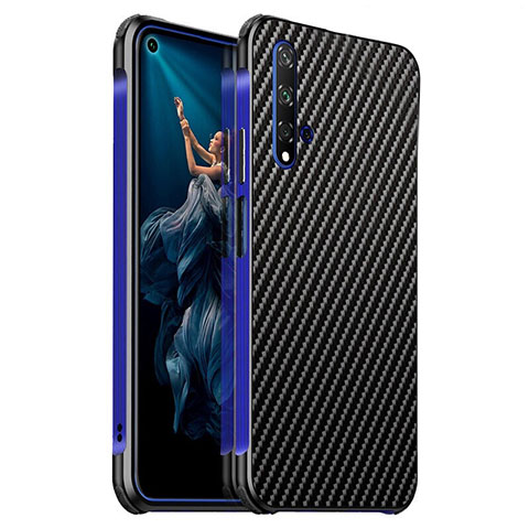 Custodia Lusso Alluminio Cover T06 per Huawei Honor 20S Blu