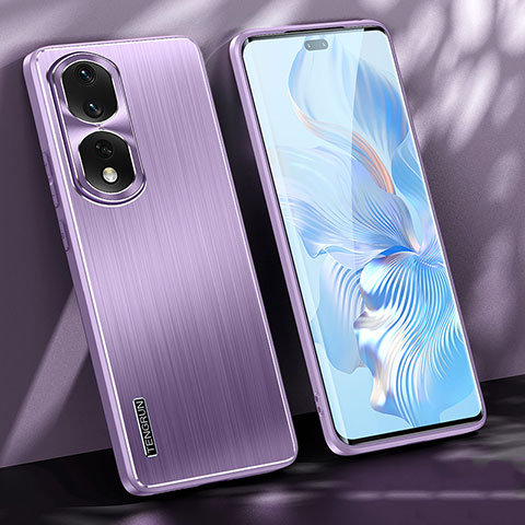 Custodia Lusso Alluminio e Silicone Laterale Cover JL1 per Huawei Honor 80 Pro 5G Viola