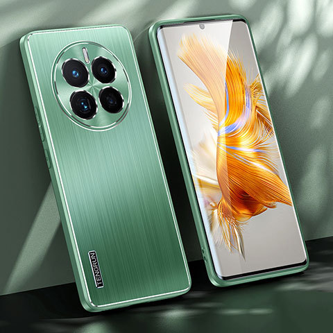 Custodia Lusso Alluminio e Silicone Laterale Cover JL1 per Huawei Mate 50 Verde