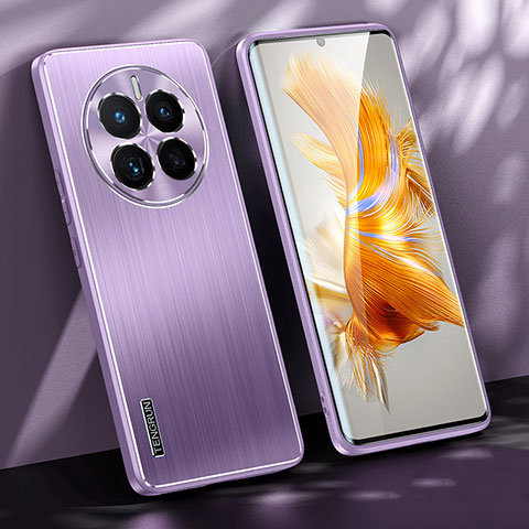 Custodia Lusso Alluminio e Silicone Laterale Cover JL1 per Huawei Mate 50E Viola