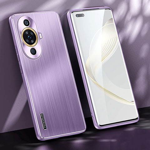 Custodia Lusso Alluminio e Silicone Laterale Cover JL1 per Huawei Nova 11 Ultra Viola