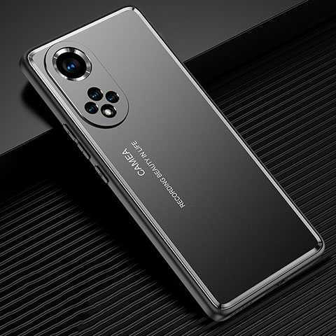 Custodia Lusso Alluminio e Silicone Laterale Cover JL2 per Huawei Nova 9 Nero