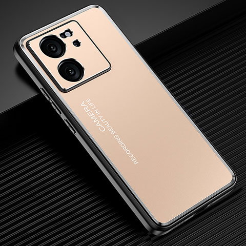 Custodia Lusso Alluminio e Silicone Laterale Cover JL2 per Xiaomi Redmi K60 Ultra 5G Oro