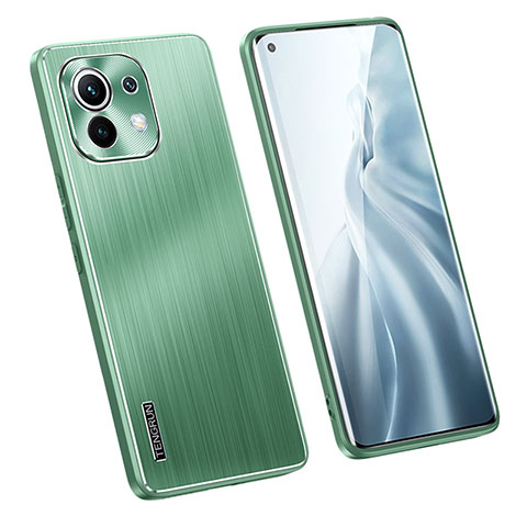 Custodia Lusso Alluminio e Silicone Laterale Cover M02 per Xiaomi Mi 11 5G Verde