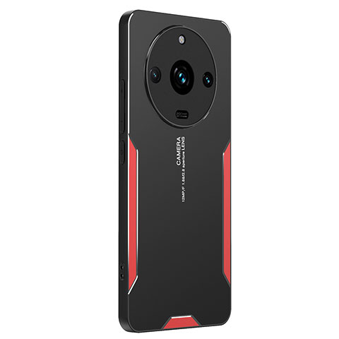 Custodia Lusso Alluminio e Silicone Laterale Cover PB2 per Realme 11 Pro+ Plus 5G Rosso