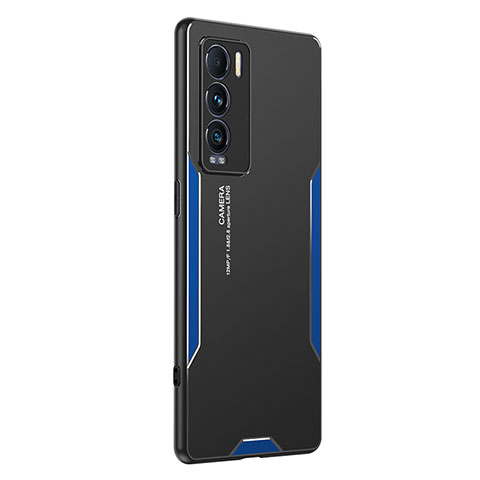 Custodia Lusso Alluminio e Silicone Laterale Cover PB2 per Realme GT Master Explorer 5G Blu