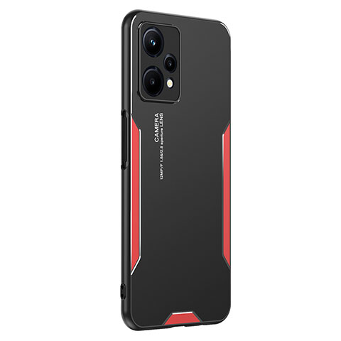 Custodia Lusso Alluminio e Silicone Laterale Cover PB2 per Realme V25 5G Rosso