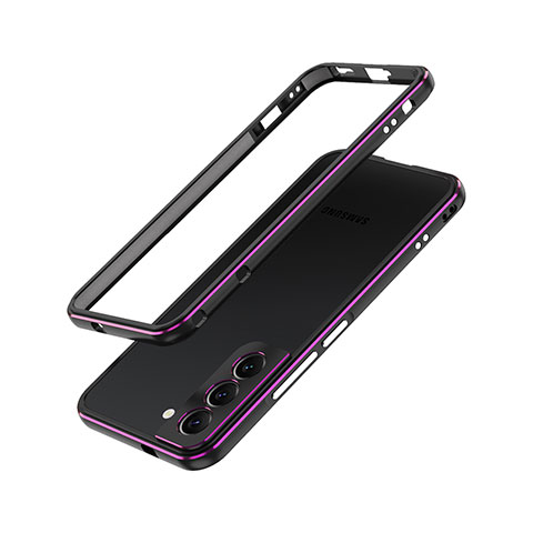 Custodia Lusso Alluminio Laterale Cover A01 per Samsung Galaxy S21 FE 5G Viola