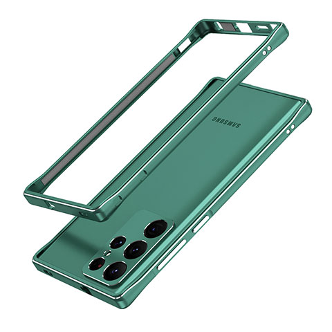 Custodia Lusso Alluminio Laterale Cover A01 per Samsung Galaxy S25 Ultra 5G Verde