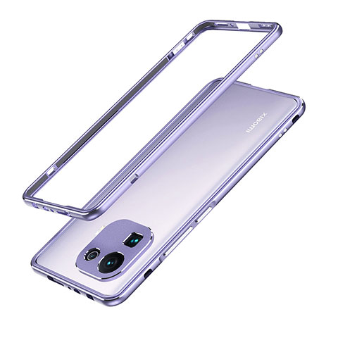 Custodia Lusso Alluminio Laterale Cover A01 per Xiaomi Mi 11 Pro 5G Lavanda