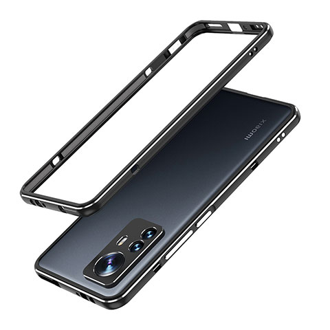 Custodia Lusso Alluminio Laterale Cover A01 per Xiaomi Mi 12S 5G Nero