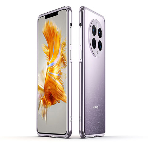 Custodia Lusso Alluminio Laterale Cover JZ1 per Huawei Mate 50 Pro Lavanda