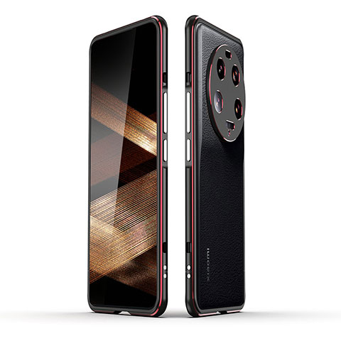 Custodia Lusso Alluminio Laterale Cover JZ1 per Xiaomi Mi 13 Ultra 5G Rosso e Nero