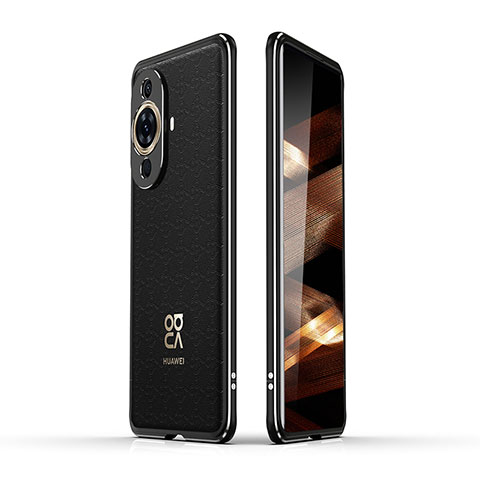 Custodia Lusso Alluminio Laterale Cover JZ2 per Huawei Nova 11 Ultra Argento e Nero