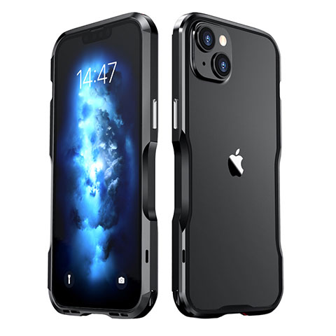 Custodia Lusso Alluminio Laterale Cover LF2 per Apple iPhone 14 Plus Nero