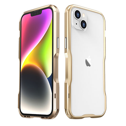 Custodia Lusso Alluminio Laterale Cover LF3 per Apple iPhone 14 Oro