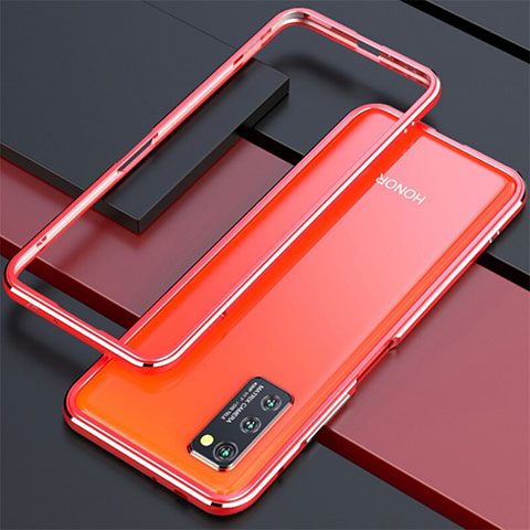 Custodia Lusso Alluminio Laterale Cover per Huawei Honor V30 Pro 5G Rosso