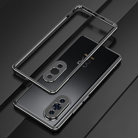 Custodia Lusso Alluminio Laterale Cover per Huawei Nova 10 Nero