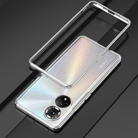 Custodia Lusso Alluminio Laterale Cover per Huawei Nova 9 Argento