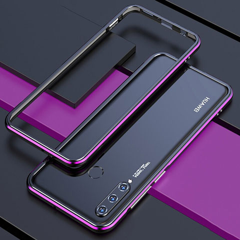 Custodia Lusso Alluminio Laterale Cover per Huawei P30 Lite XL Viola