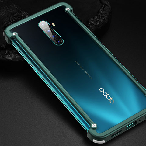 Custodia Lusso Alluminio Laterale Cover per Oppo Reno Ace Verde