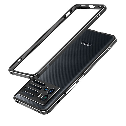 Custodia Lusso Alluminio Laterale Cover per Vivo iQOO 9 Pro 5G Nero