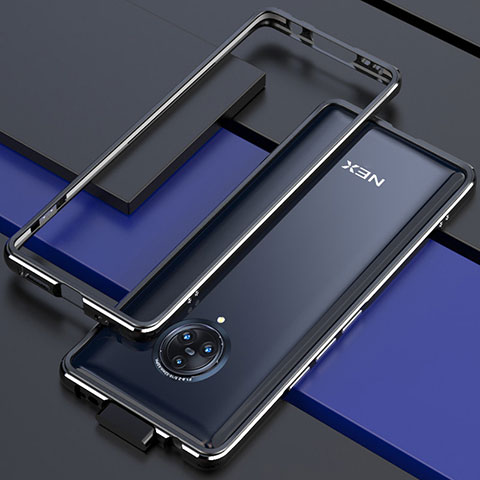 Custodia Lusso Alluminio Laterale Cover per Vivo Nex 3 Argento e Nero