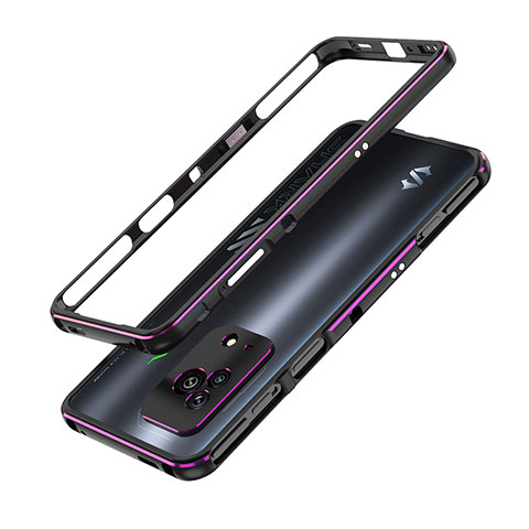 Custodia Lusso Alluminio Laterale Cover per Xiaomi Black Shark 5 Pro 5G Viola