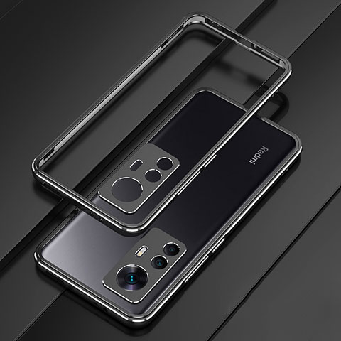 Custodia Lusso Alluminio Laterale Cover per Xiaomi Mi 12T 5G Nero